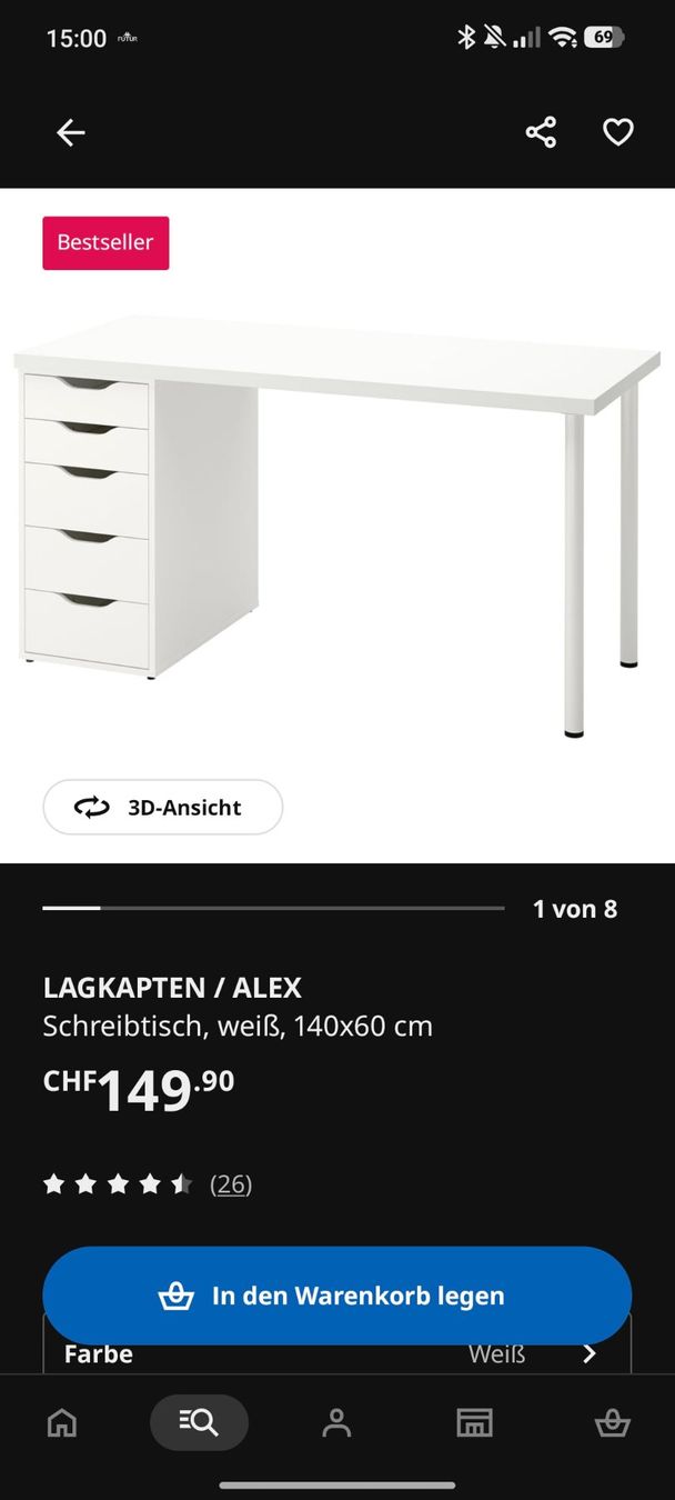 Ikea Schreibtische: Pult mit Schubladenstock, Ikea – Gebraucht aus Nennigkofen von reg_2l8m 3