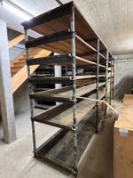 Industrieregale Metall Holz 5-6 Ebenen gebrauchter Zustand