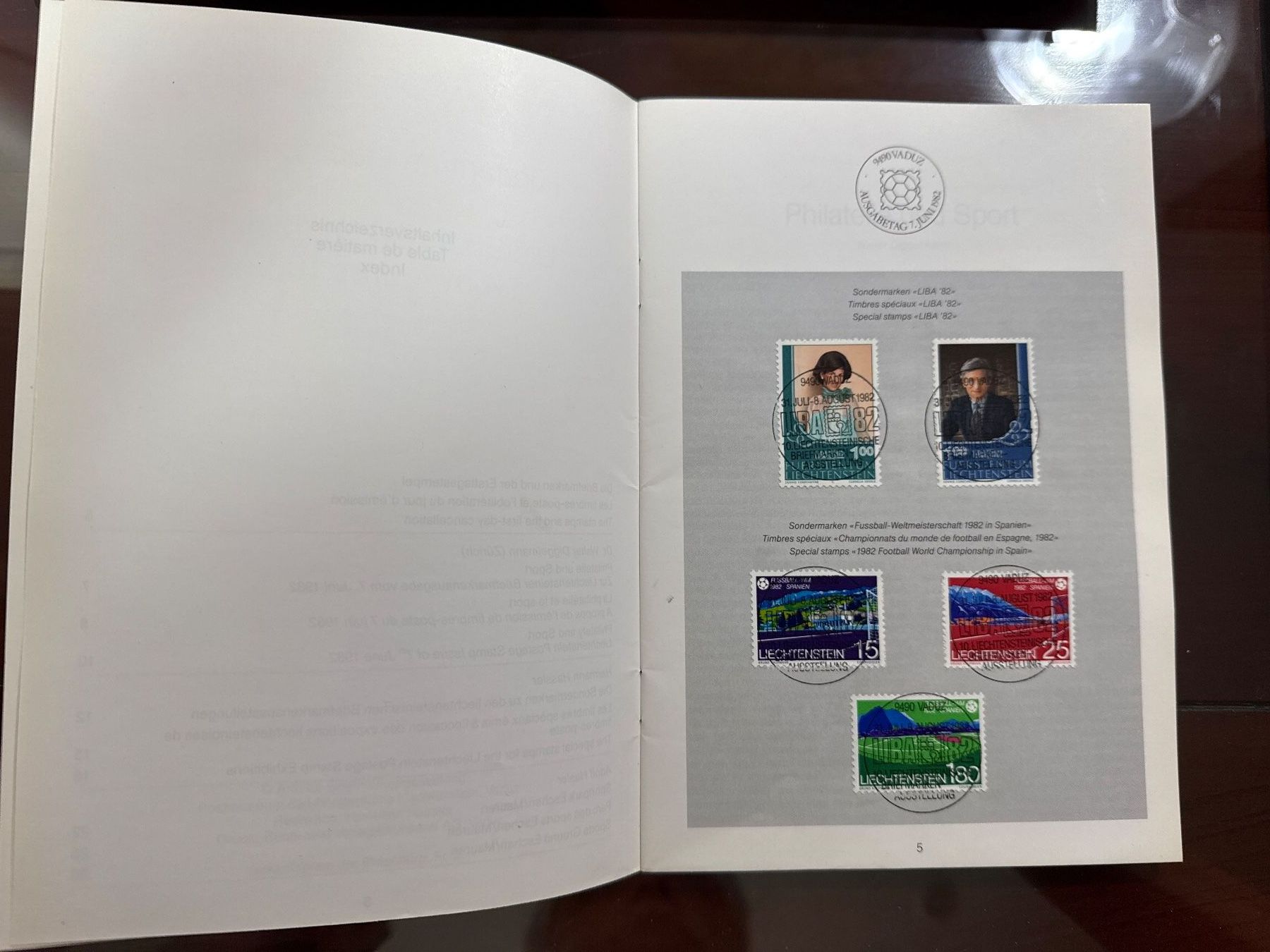 Tutti i francobolli: Liechtenstein Briefmarken-Ausgabe von 1982 – Usato da Au ZH venduto da Valeleti 2