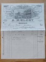 Alte Rechnung Briefkopf Besancon 1913