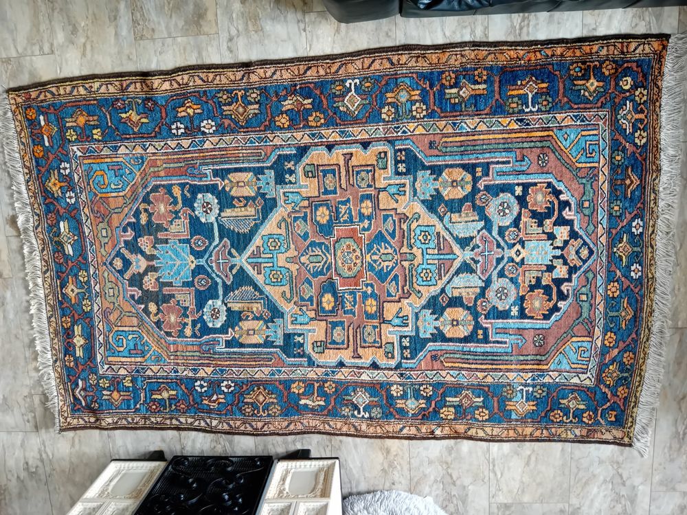 Tapis d'Orient ancien Iran Bidjar : 1.60 X 2.18 Mètres