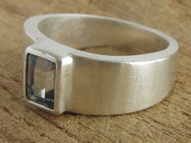 Anelli: Silber Ring massiv 925 blauer Spinell synth. Gr. 56 – Usato da Ermatingen venduto da Decovin 6