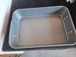 Backform/ Bräter rechteckig Metall grau 40cm gebraucht