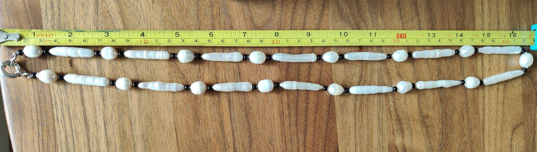 Catenine: Süsswasserperlenkette, Stäbchen und Oval förmig – Nuovo e nell'imballaggio originale da Rümlang venduto da 21f 3