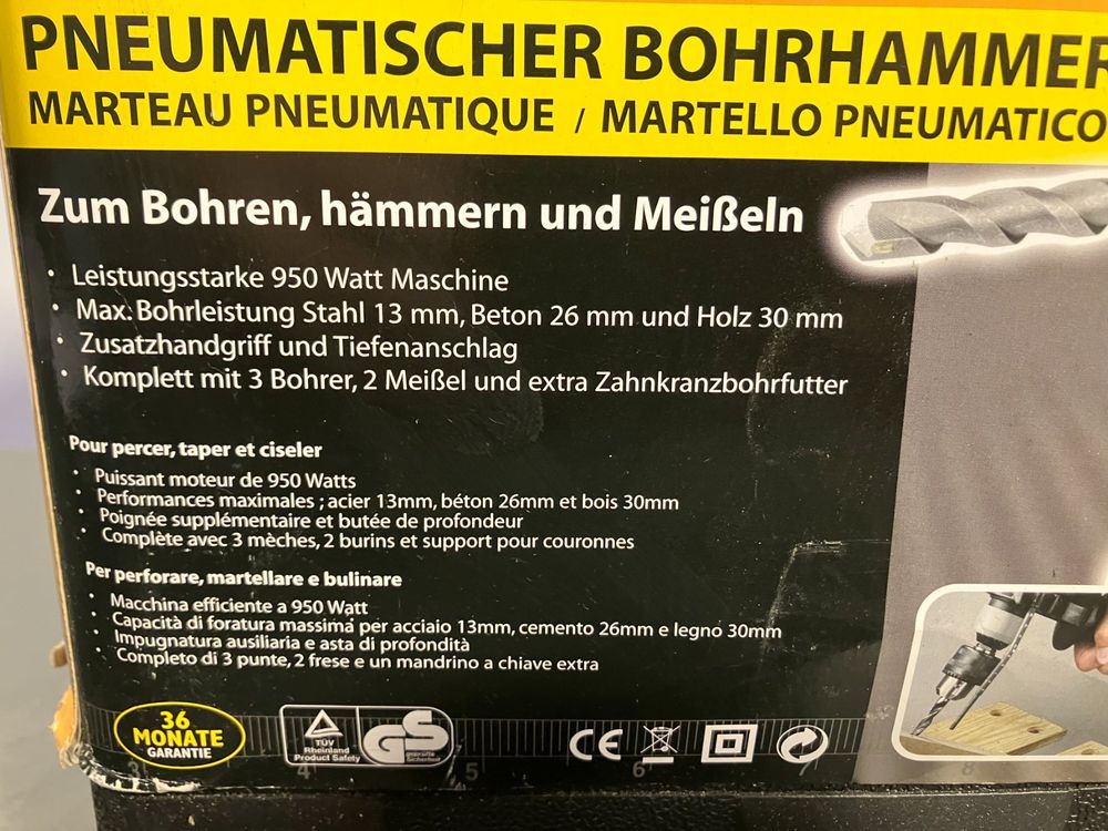 neuer King Craft - Pneum. Bohrhammer KBH-950K /950W ab 1.- (Neu (gemäss ...