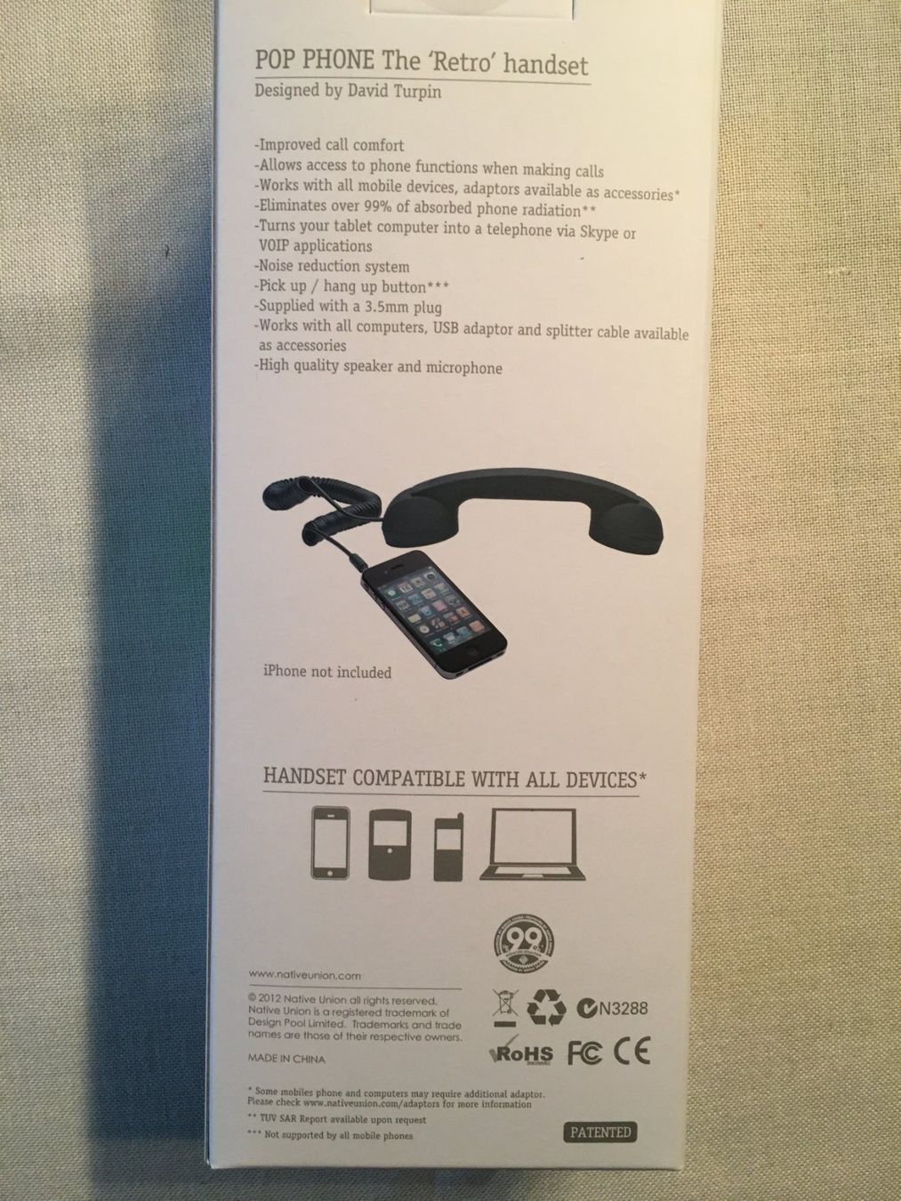 Cuffie: Pop Phone - The "Retro" handset – Nuovo e nell'imballaggio originale da Lüterswil venduto da Lphilipp 1