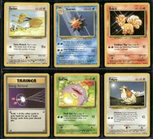 Vintage Pokémon Karten Base Set 1999 EN Lot of 6