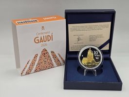 Gaudi 10 euros Espagne  Silver 2026 Sagrada Familia GAUDI