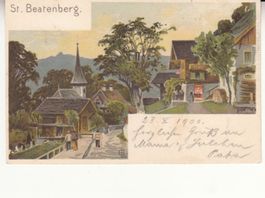 St. Beatenberg 1900 mit Stabstempel St. Beatenberg Station