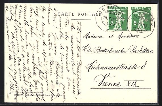 Ansichtskarten: AK Cornaux, Strassenpartie mit Menschen – Gebraucht aus Berlin von bartko-reher 1