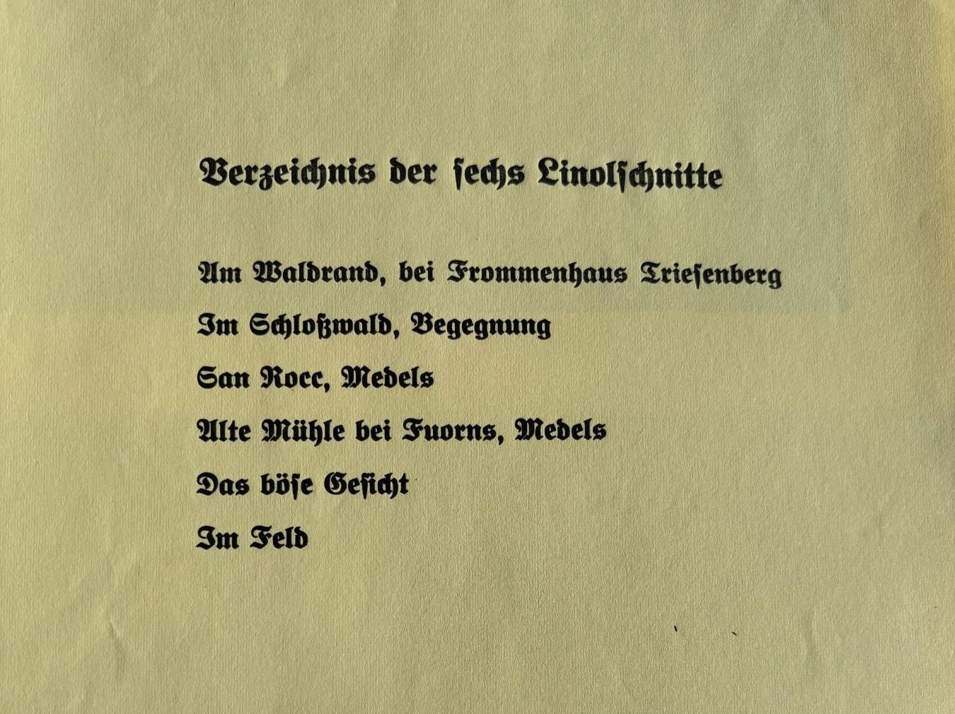 Foto & Immagini: 6 antike Linolschnitte, Anton Frommelt – Usato da Ruggell venduto da spalkur42
