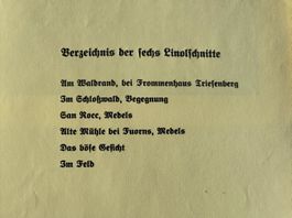 6 antike Linolschnitte, Anton Frommelt