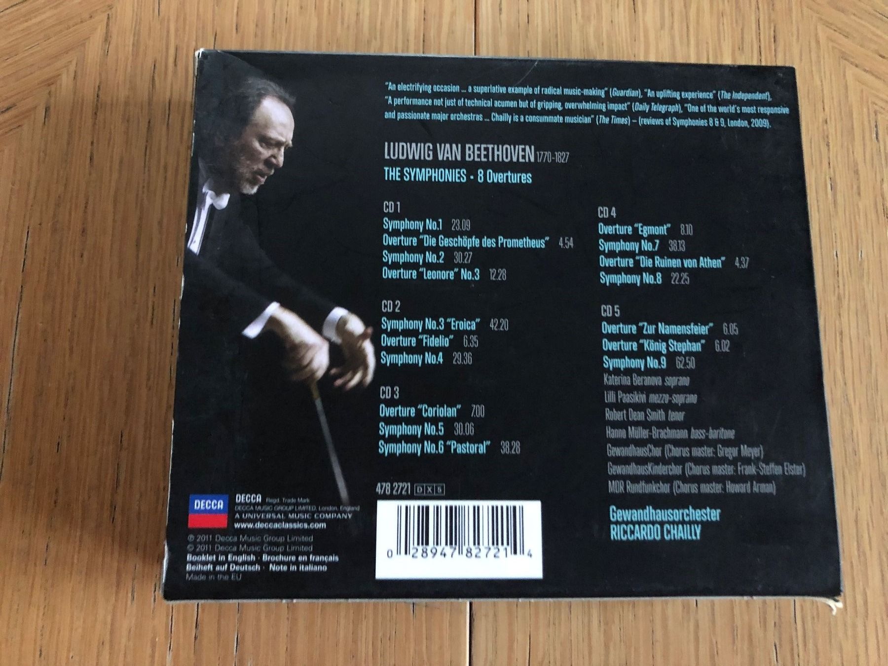 CD: Beethoven: The Symphonies - Chailly (CD Box) – Usato da Schübelbach venduto da Dolly990_2 8