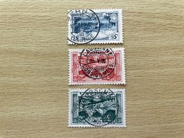 3 oblit. inversées