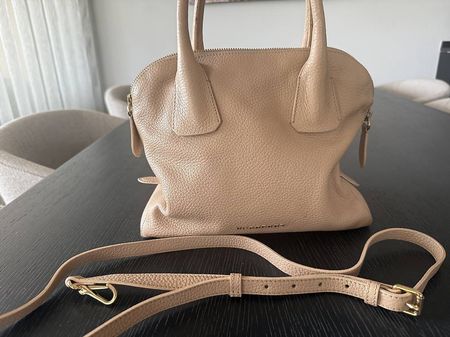 Original Burberry Lederhandtasche mit Schulterriemen
