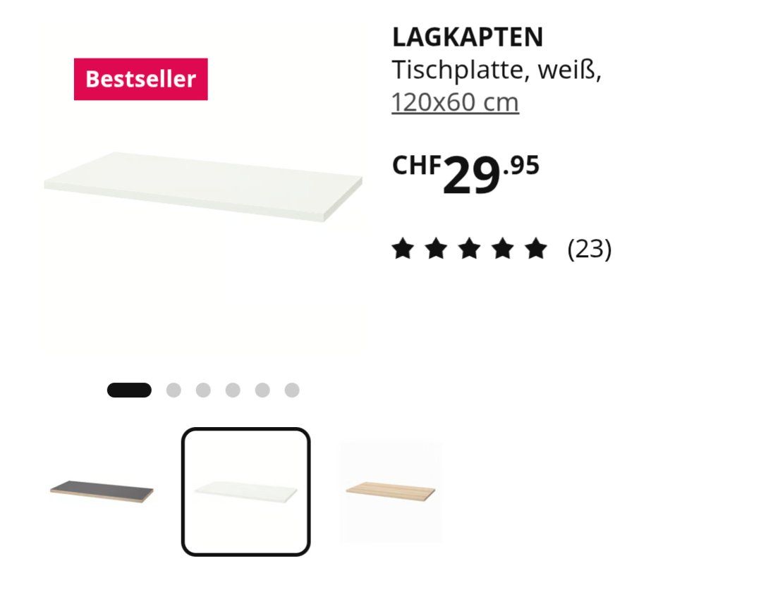 Ikea Tavoli: IKEA Tischplatte – Usato da Sargans venduto da mar_wx8d