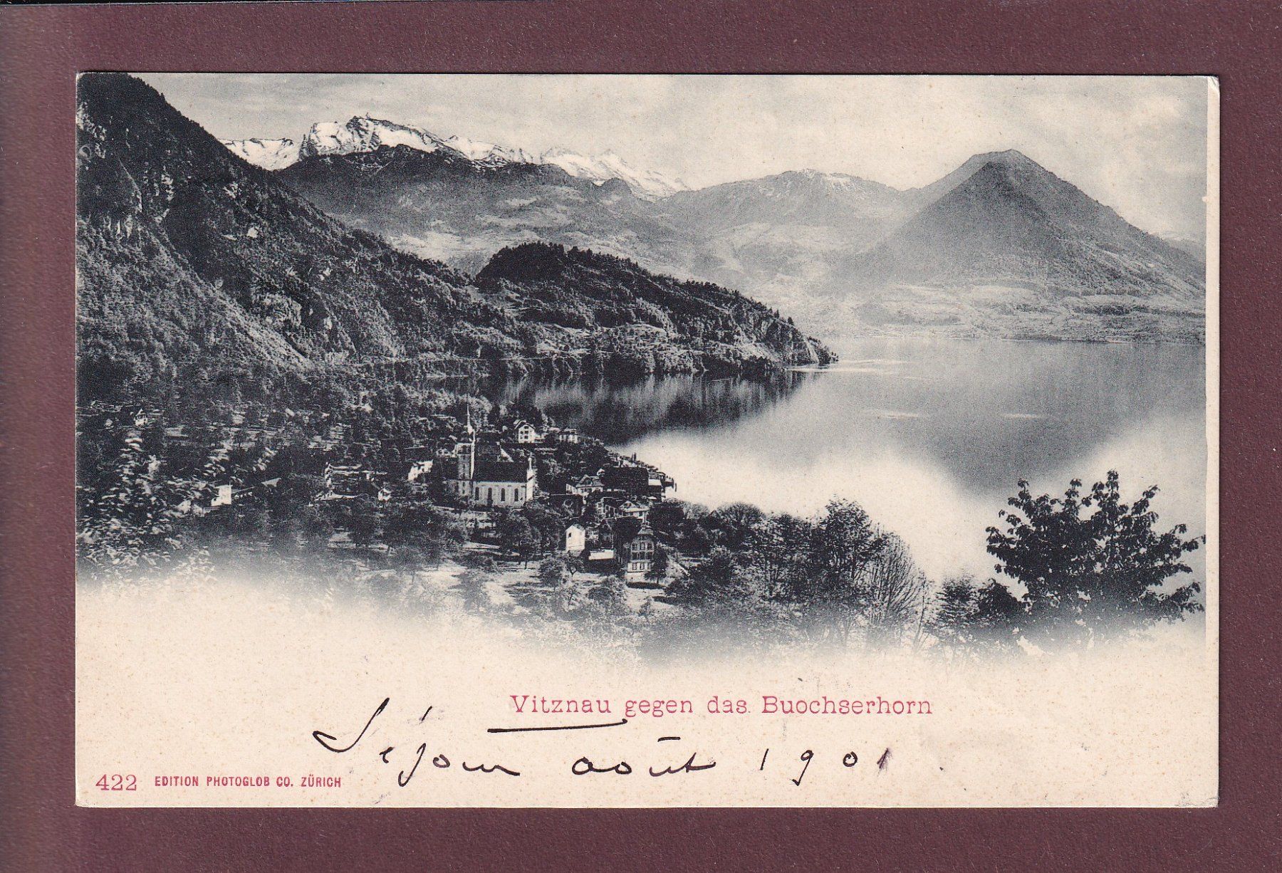 Ansichtskarten: VITZNAU - Buochserhorn - 1901 – Gebraucht aus Pully von nicecards