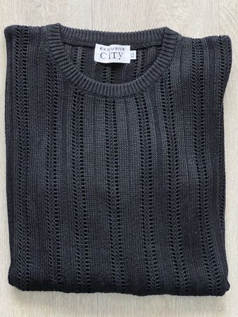 Strickpullover schwarz Exclusice City Gr XL