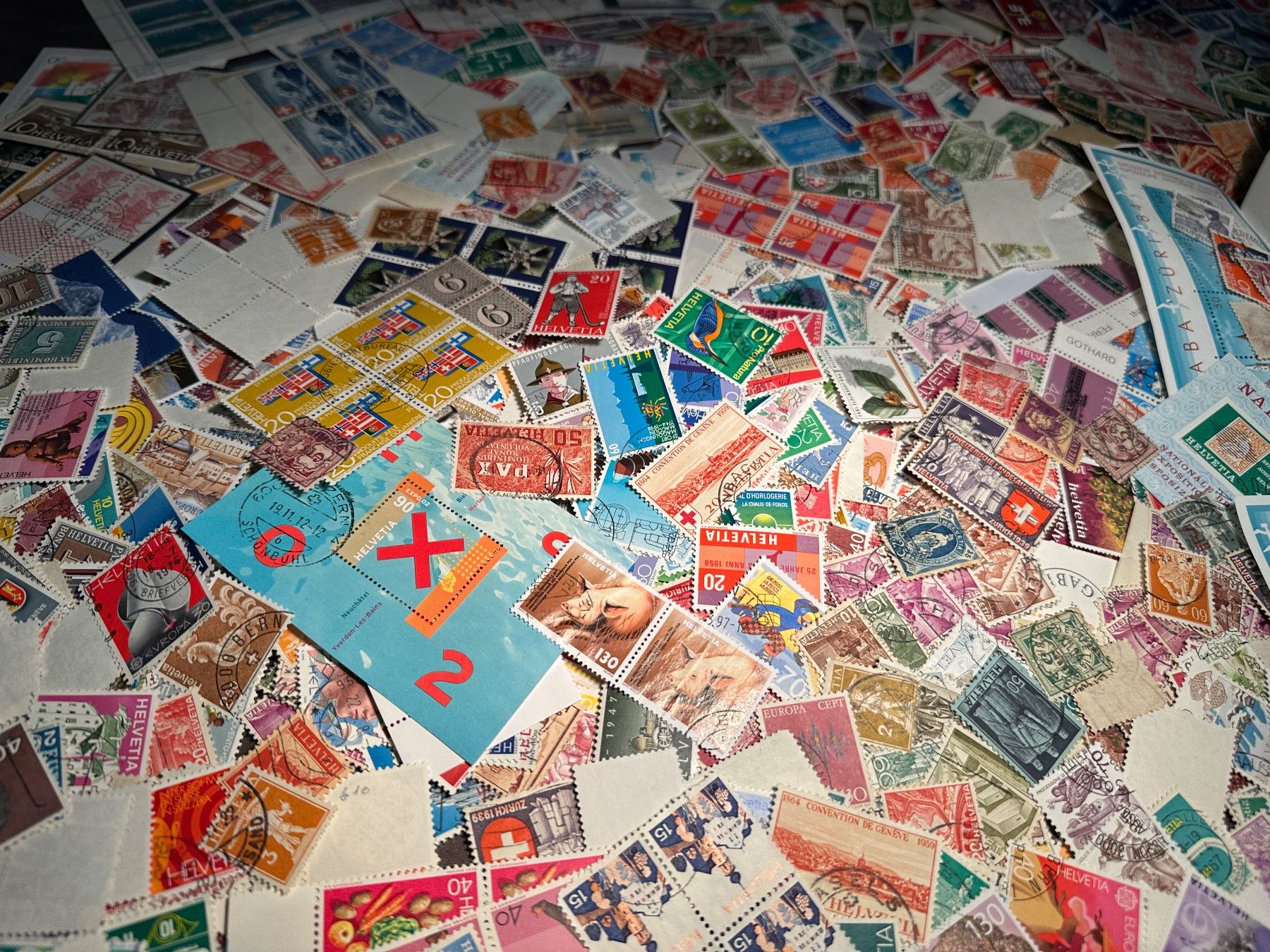 Alle Briefmarken: XXL Sammlung abgelöste Briefmarken CH – Gebraucht aus Stettfurt von 2442 7