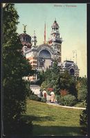 AK Zürich, Tonhalle mit Anlage, 1907