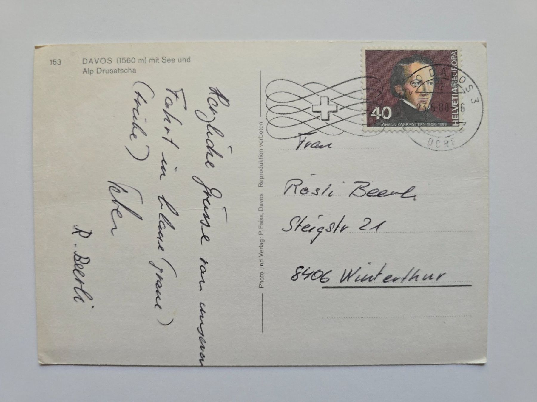 Cartoline postali: AK Davos – Usato da Dättlikon venduto da Wundertuete_ 1