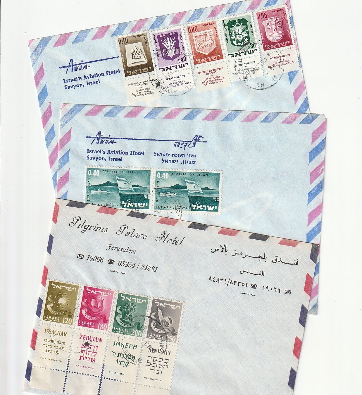 Alle Briefmarken: 5 Luftpostumschläge – Gebraucht aus Aarburg von Aare10 1