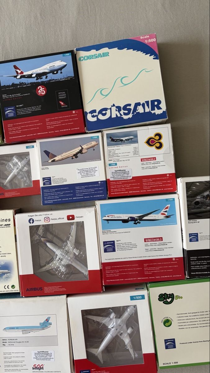 Herpa Modellbausätze & Standmodelle: Flugzeugmodell Sammlung 1/500 – Gebraucht aus wettswil von hal_gq7c 7