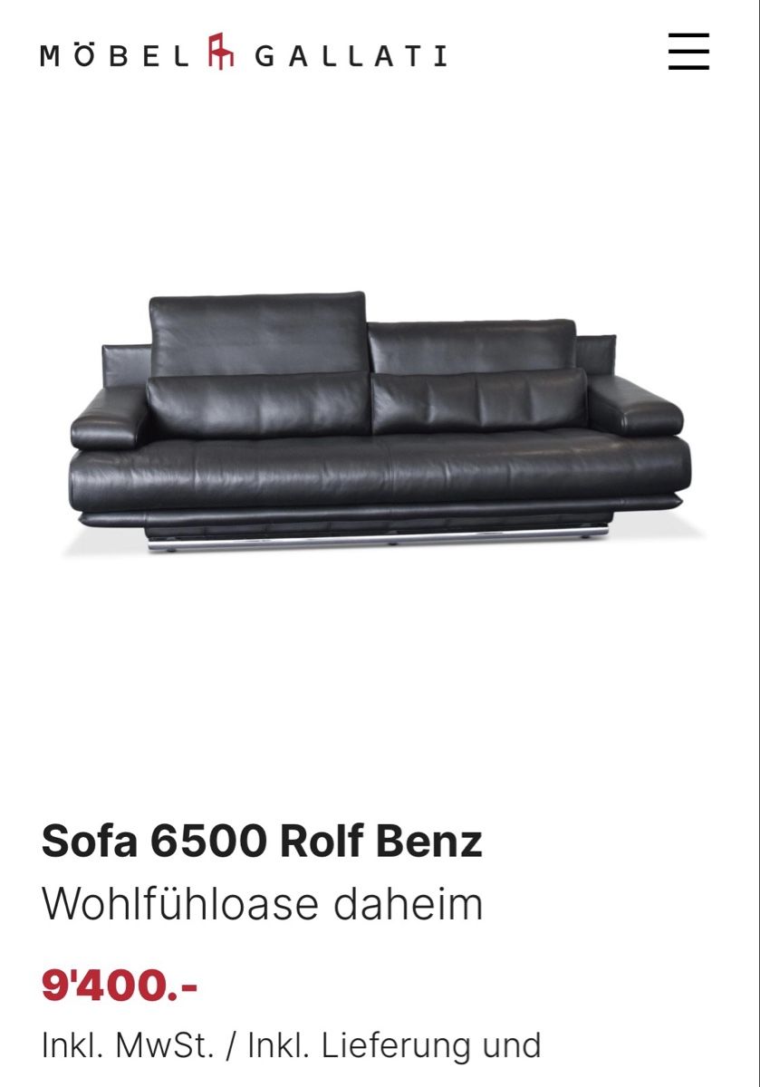 Divani: Designersofa Rolf Benz 6500 – Usato da Zürich venduto da pas_78xk 6