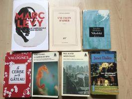 Lot de 7 Romans, M.Levy, P.Auster, Valognes, etc