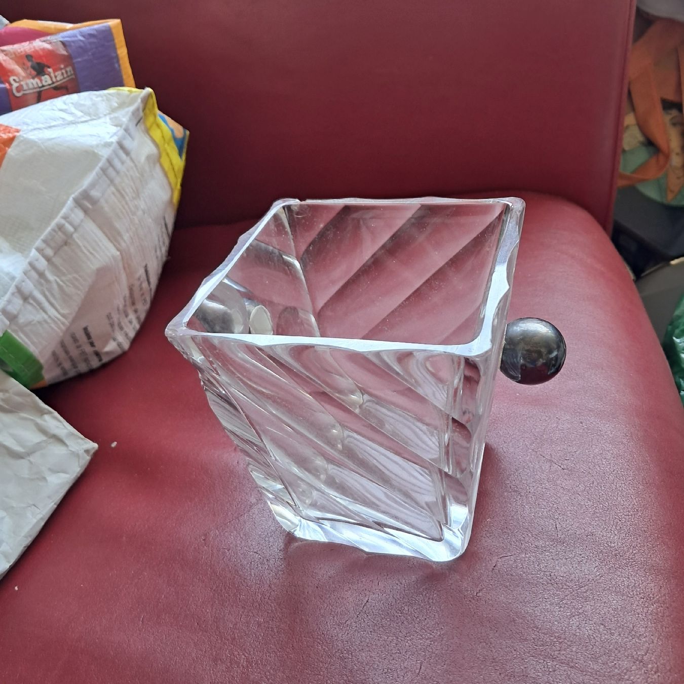 Tutte le decorazioni: Glasvase mit silbernen Kugeln 800 Silber 16cm – Usato da Dietikon venduto da una_y6wy