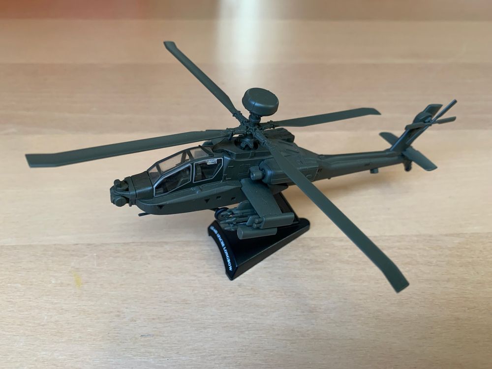Maquette Avion Boeing AH-64D Apache Longbow échelle 1/100 - Marque Daron, Collection Timbres-poste, Neuf
