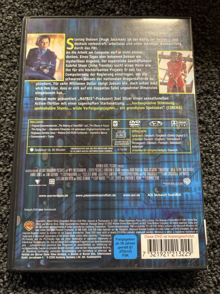 Tous les DVDs: Swordfish (21676) – D'occasion à Ruswil par jan_bxl5 1