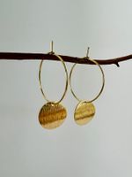 Creolen Gold - hypoallergen - edler Anhänger - handmade