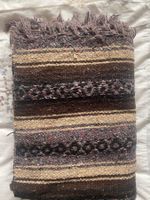Decke direkt aus Mexiko 125 cm / Couverture brune en cotton