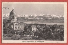 Zürich Neumünster mit Kreuzkirche - 1914