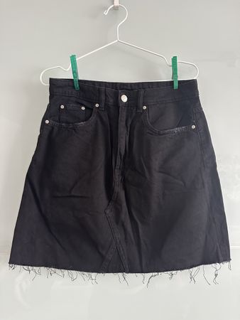 H&M Jeansjupe, schwarz, 40