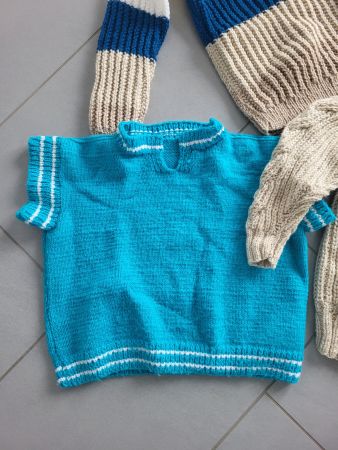 Weste Strick Wolle gr. 104 110 116 Hand Made