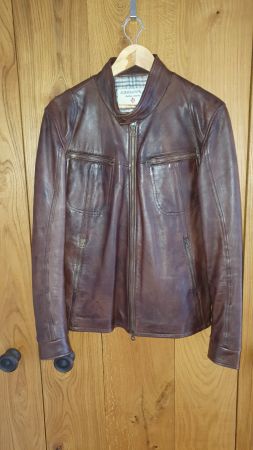 Wunderschöne echt Büffellederjacke aus Florenz Grösse 48