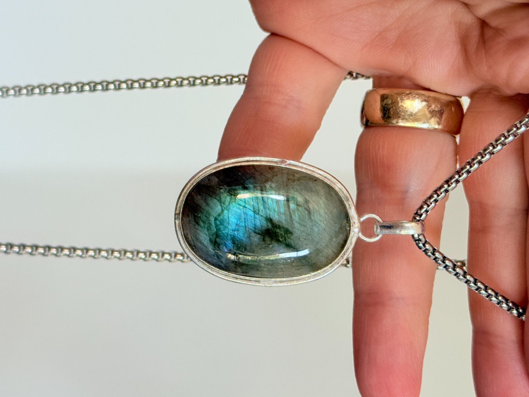 Ketten: Collier Labradorite - Élégance intemporelle! – Neu und originalverpackt aus Genève von AWWA 7