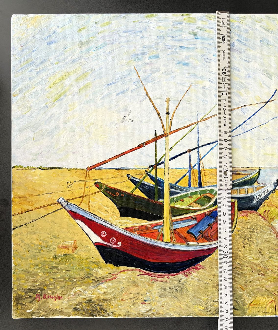 Dipinti: Reproduktion Vincent van Gogh "Fischerboote am Strand...." – Usato da Wangen b. Olten venduto da Buntgemischt 7