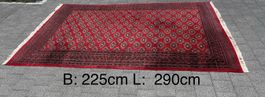 Orientteppich rot gemustert B 225cm L 290cm guter Zustand