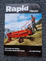 Original Prospekt Rapid Heuer für Motormäher