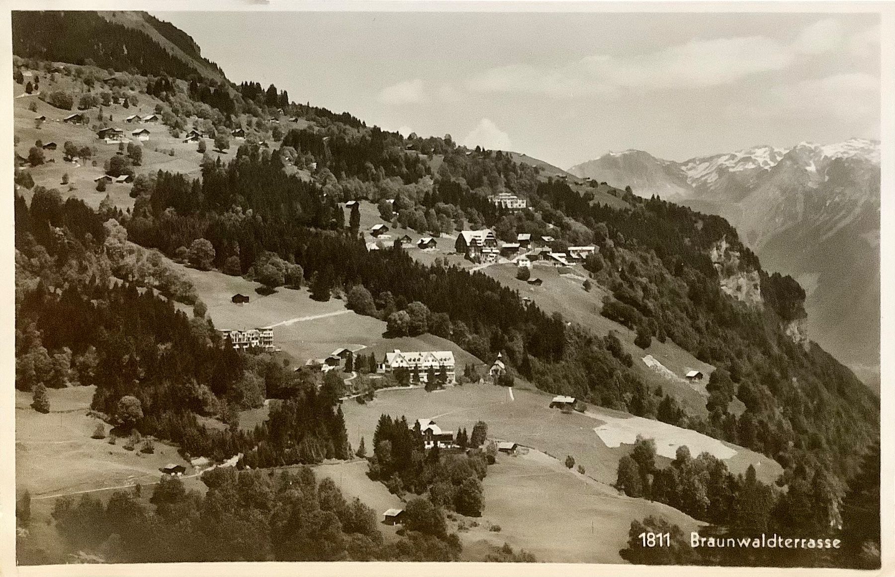 Ansichtskarten: 1937 - BRAUNWALDTERRASSE Glarus – Gebraucht aus Root von ENGLAND-TREASURES 1
