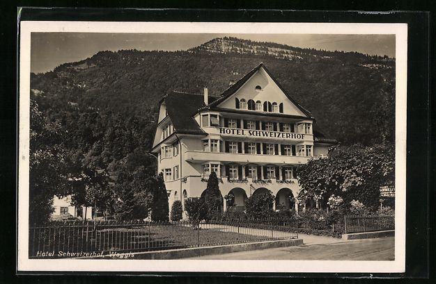 Cartoline postali: Weggis, Hotel Schweizerhof, von der Stra – Usato da Berlin venduto da bartko-reher