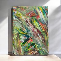 Abstraktes Gemälde, Acrylfarben, 30x40 cm, Unikat
