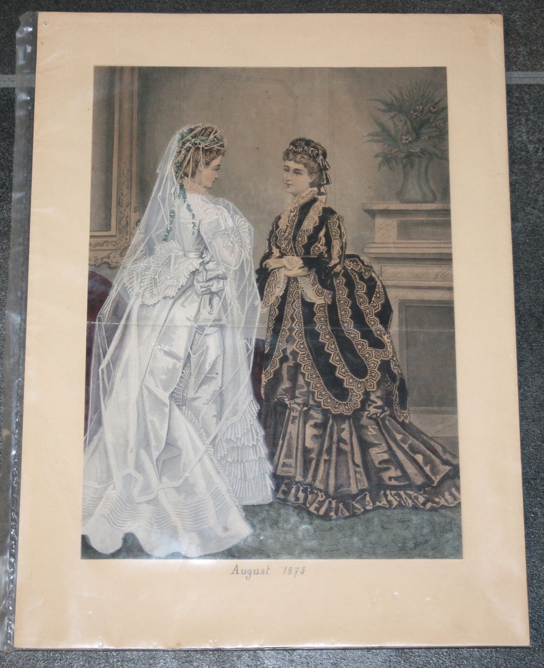Foto & Immagini: Modestich Damenmode, koloriert, August 1875 – Usato da Schaffhausen venduto da Kartenprofi