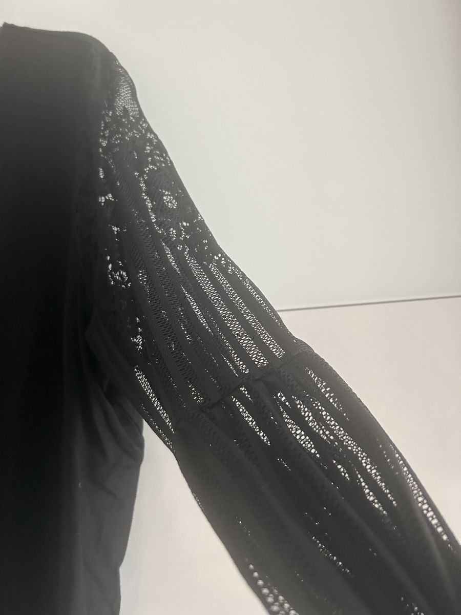Camicette: Schwarze Spitzenbluse mit weit geschnittenen Ärmeln Gr. XL – Nuovo (secondo la descrizione) da Oftringen venduto da Jola16 1