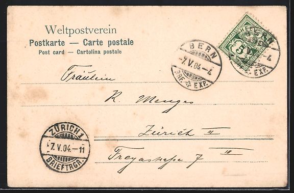 Cartoline postali: AK Bern, Platz mit Bubenberg-Denkmal – Usato da Berlin venduto da bartko-reher 1