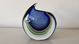 Murano Glasvase blau mit Farbverlauf