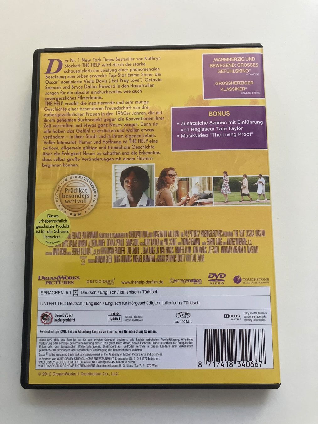Tutti i DVDs: The Help (DVD) Stone, Emma, Davis, Viola – Usato da Arbon venduto da HelFer01 1